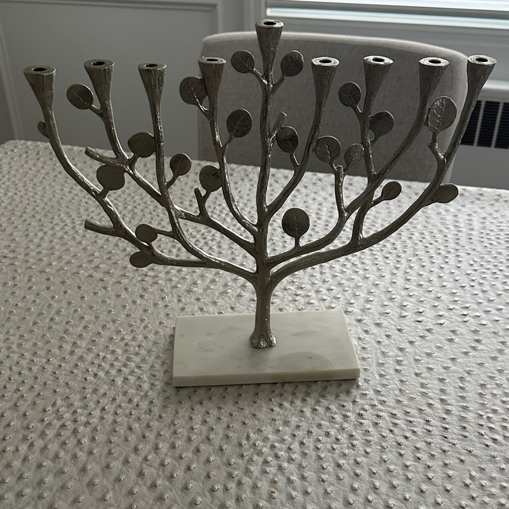 Michael Aram Silver Tree Candle Holder